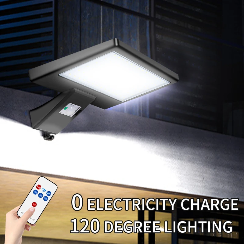 LED Outdoor Soloar Panel Motion Sensing Security Lighting for Garden Garage Balcony Warm/White Light