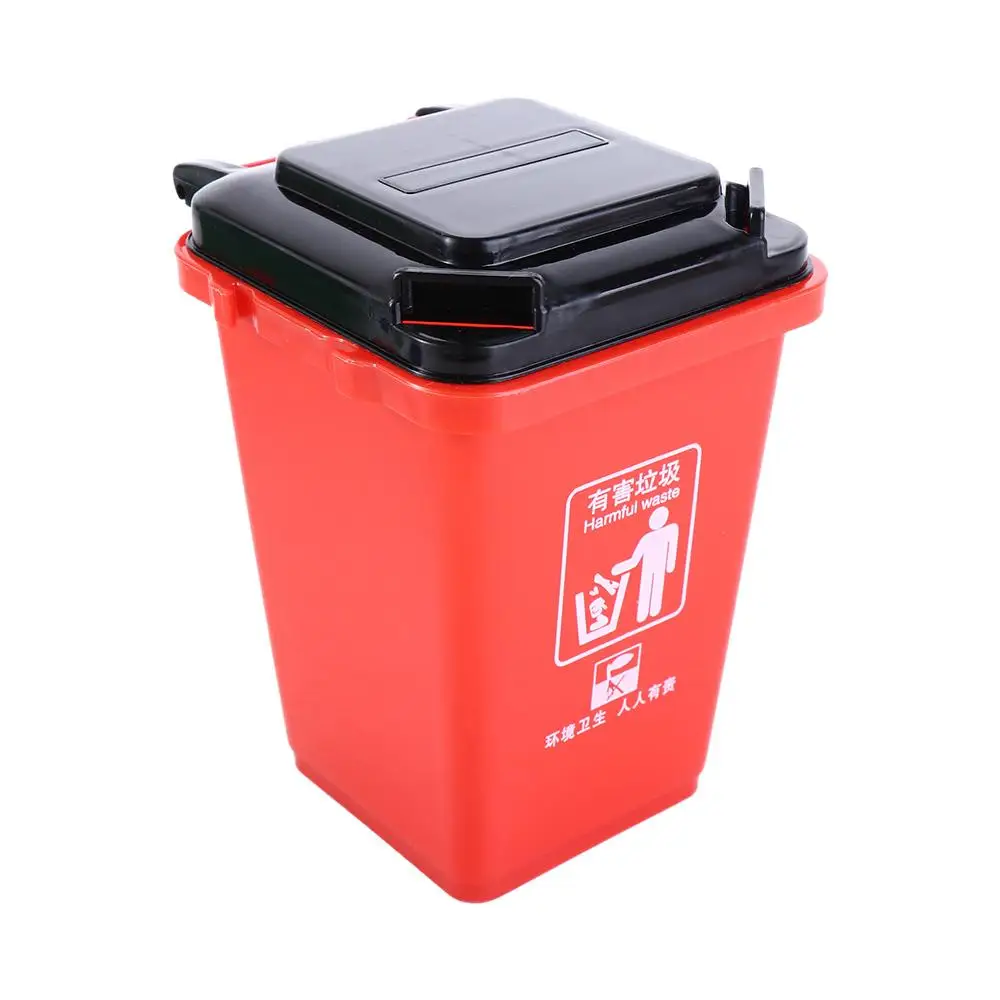 

Plastic Mini Garbage Sorting Home Storage Can Desktop Organizer Mini Trash Can Trash Can Model Mini Waste Bin Pen Organizer