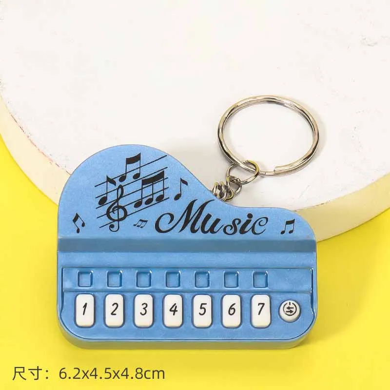 Creatieve Lichtgevende Sleutelhanger Speelgoed Simulatie Pianist Muziek Master Mini Kids Elektronische Piano Game Machine Speelgoed