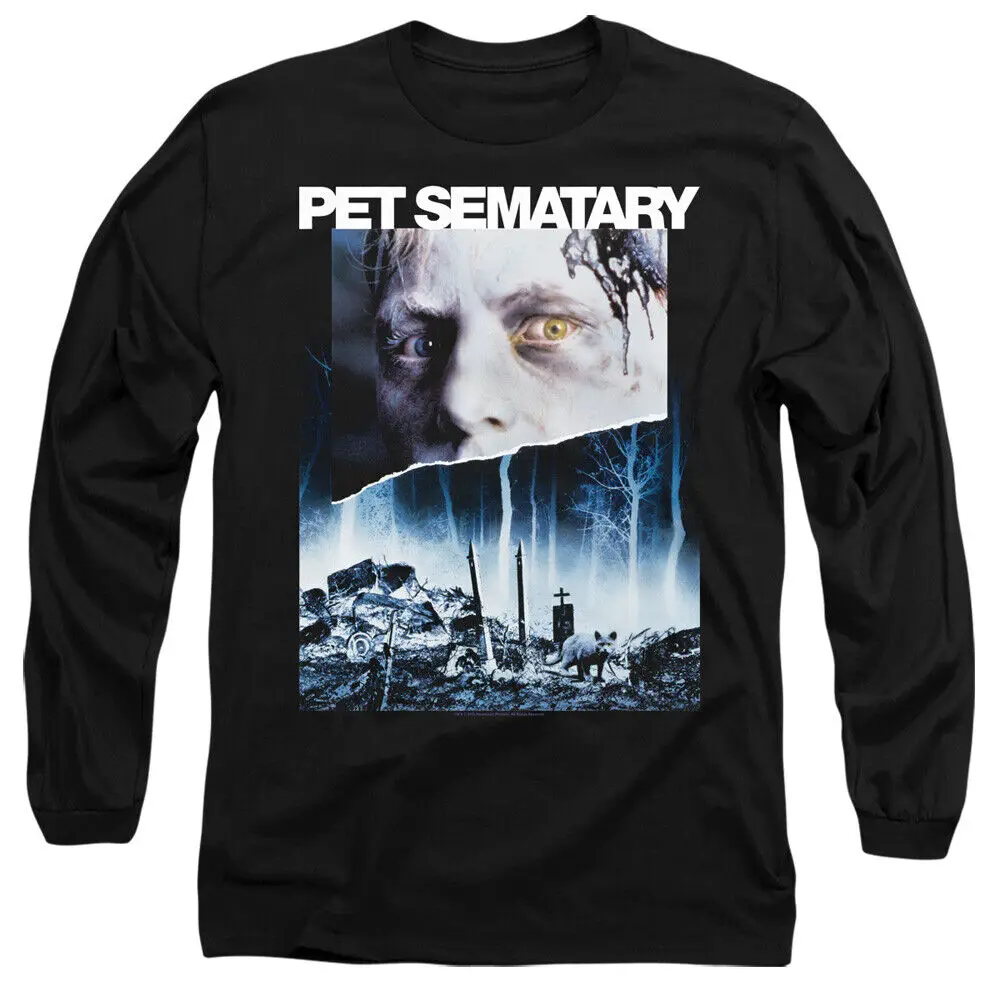 

Pet Sematary Long Sleeve T-Shirt Movie Poster Black Tee