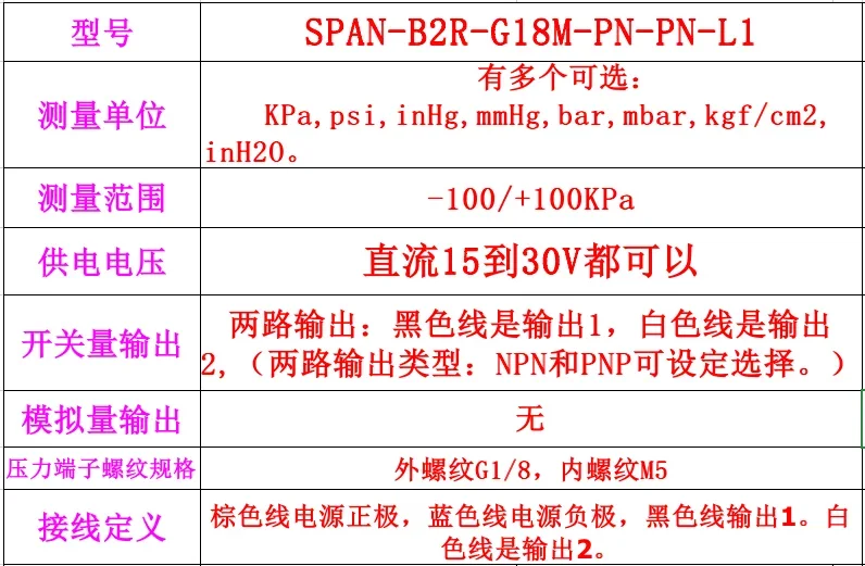 Gebrauchtes digitales Vakuummessgerät Manometer SPAN-B2R-G18M-PN-PN-L1