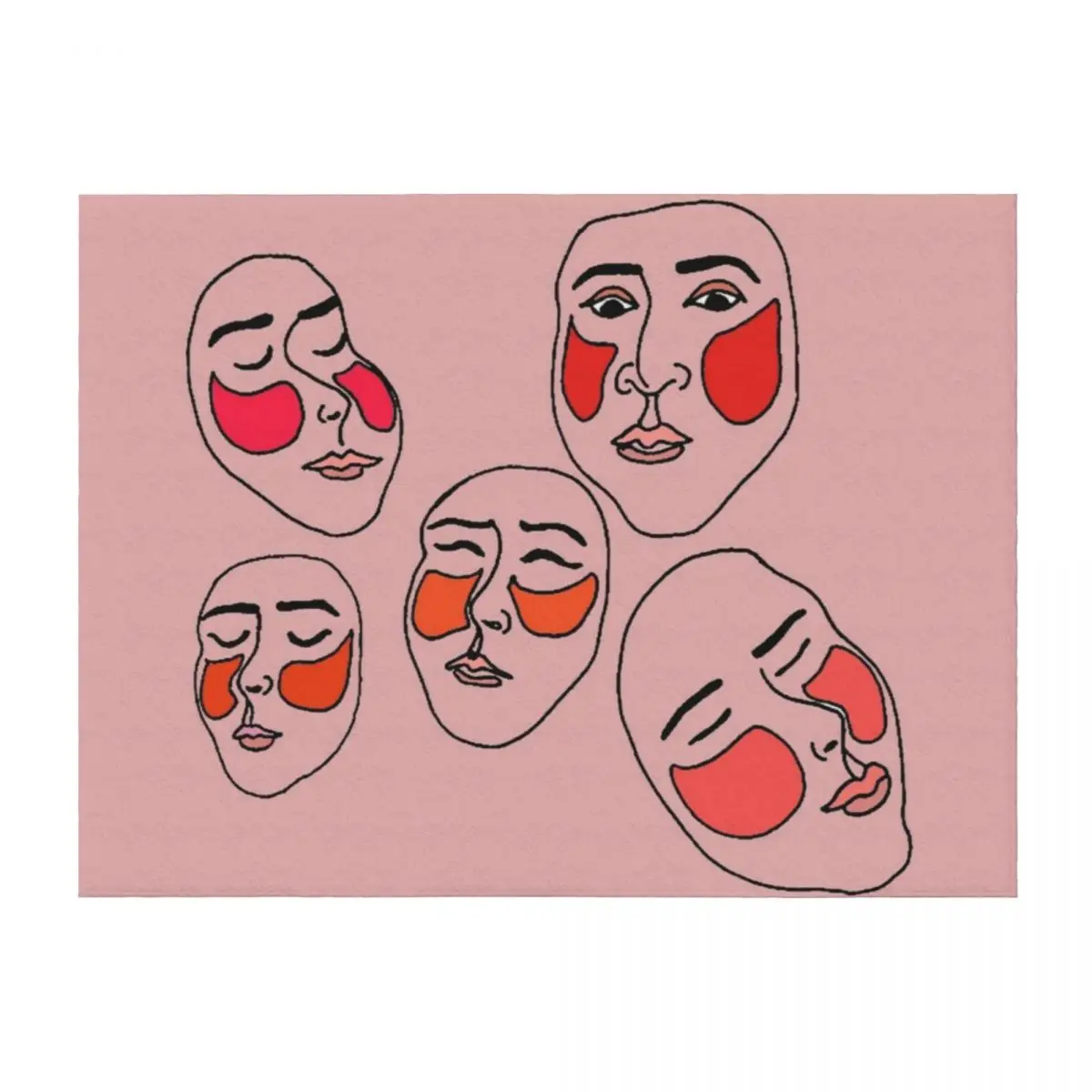 

Blush Throw Blanket Soft cosplay anime sofa bed Furrys Blankets