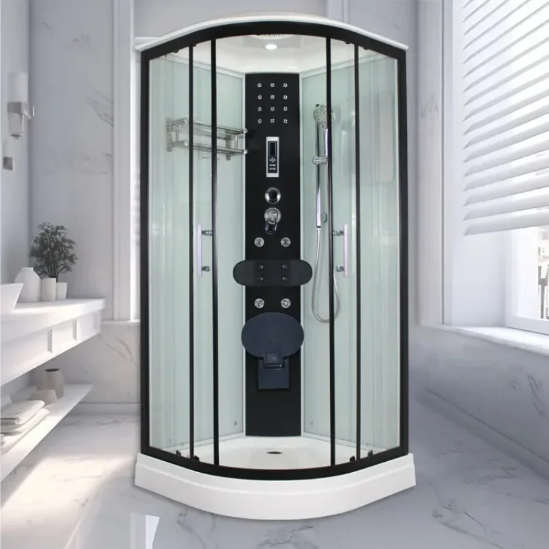 Integral shower room Integrated household bathroom Fan-shaped glass partition Bath bath bath room Tempered waterproof