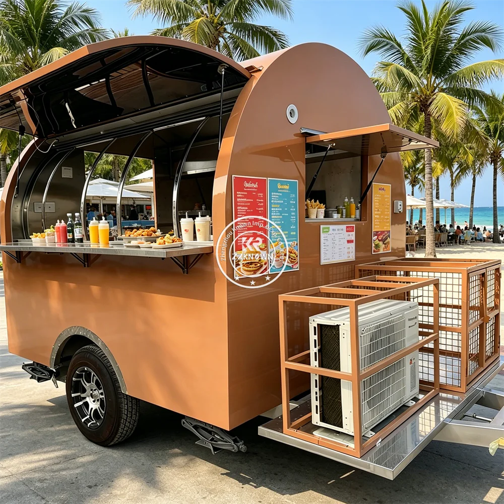Concession Mobile Pizza Burger Food Cart Pizza Ice Cream Food Truck Commercial Kitchen Trailer With Custom Built Equipment