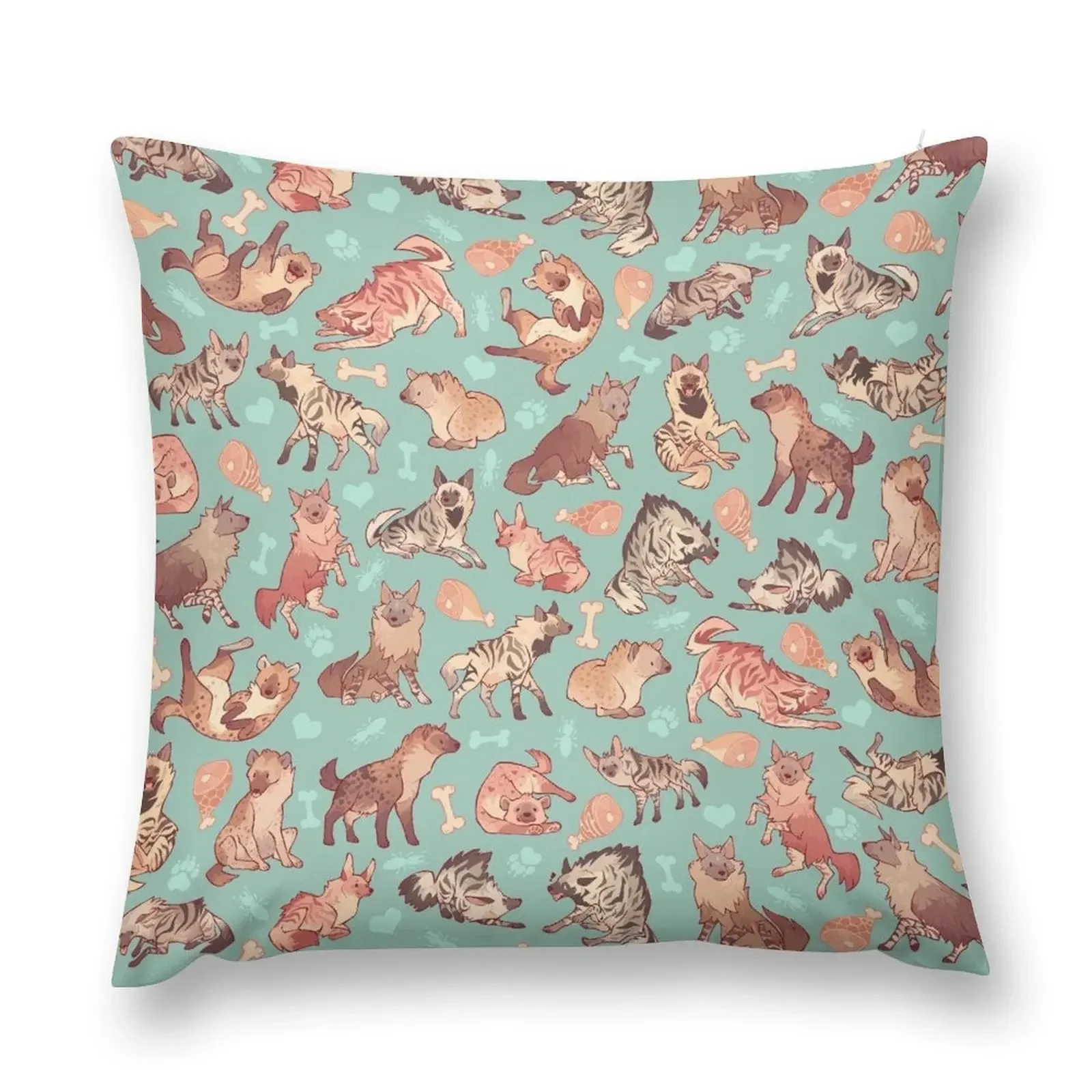 Hyenas in minty Throw Pillow Sofa Cushions Christmas Pillowcase Decorative Cushion Cover Covers For Sofas pillow