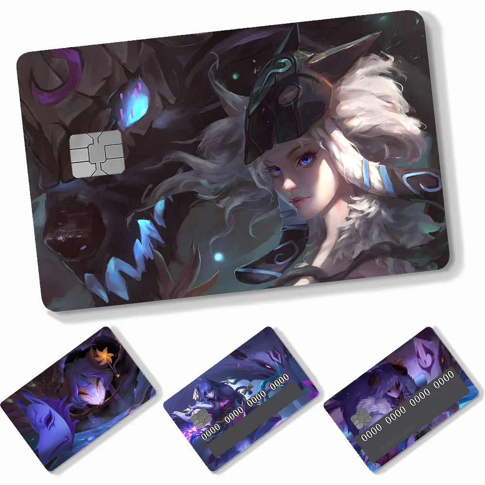 Pegatinas de tarjetas de juego Kindred, 4 Uds., pegatinas de piel de tarjetas de crédito de PVC, película protectora autoadhesiva extraíble