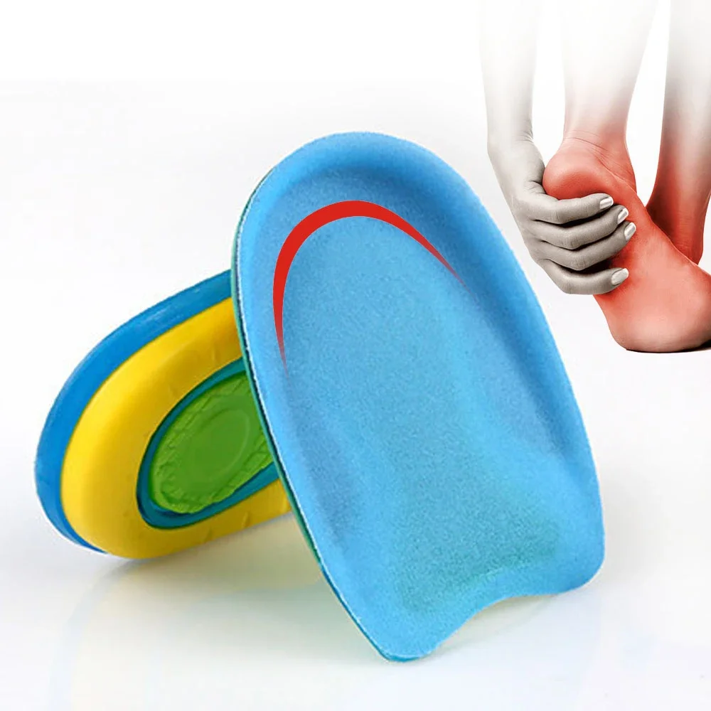 Silicone Heel Pads With U-shaped Heel Cups for Plantar Fasciitis Support Heel Spur Pain Relief Insoles Height Increase Templates