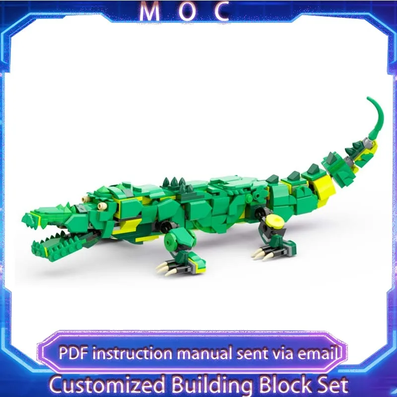 

425 PCS Alt-Crocodile Alternative Building Schemes For The Medieval Dragon Set MOC Building Block Model Diy Toys Children Gifts