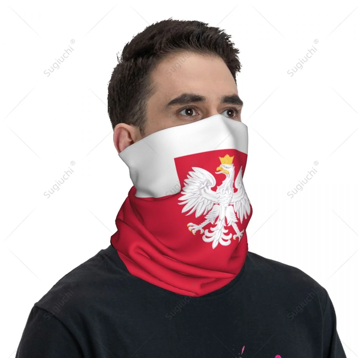 Unisex Poland Flag Polska Polish Neckerchief Scarf Neck Face Mask Scarves Neck Warmer Seamless Bandana Headwear Cycling Hiking