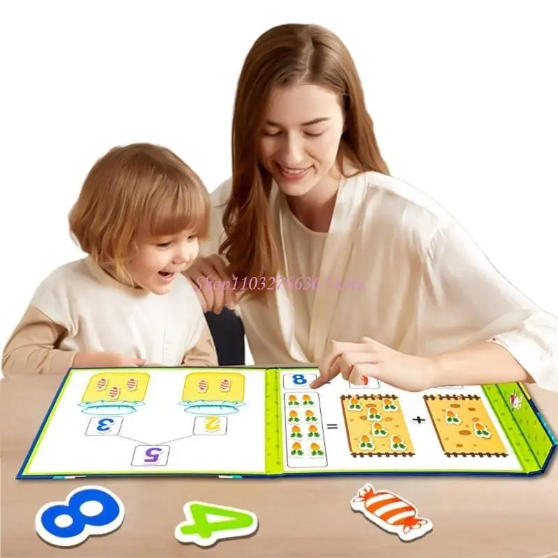 

R6FD обучающие пособия по арифметике, магнитная книга, математическая головоломка, игрушка для дошкольников, сложение, детская