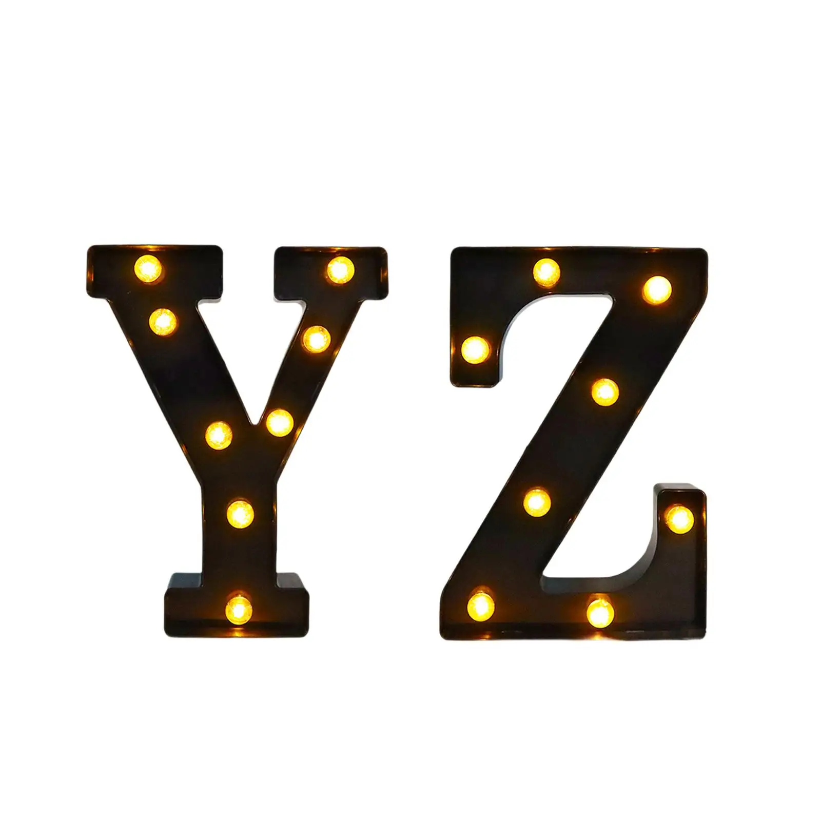 LED Marquee Letter Light Black Warm White for Birthday Decorative Decoration