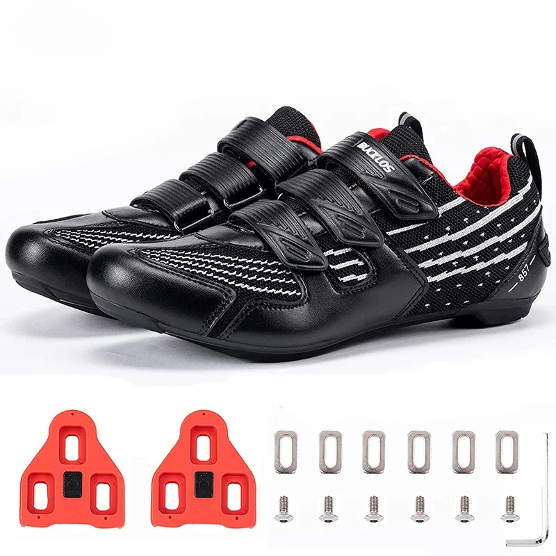 Road Bike Riding Shoes for Men and Women with Locks Breathable and Lightweight Cycling Equipment with Lock Plates