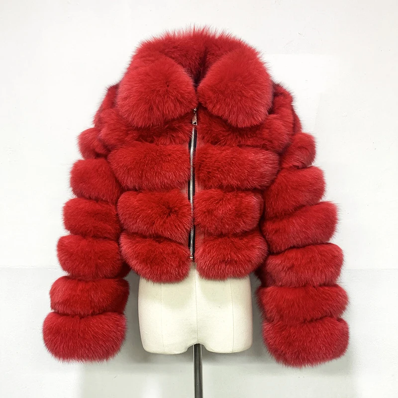 Winter Furry Cropped Faux Fur Coats and Jackets Women Fluffy Top Coat Turn Down Collar Thick Warm Short Fur Jacket Elegant Lady