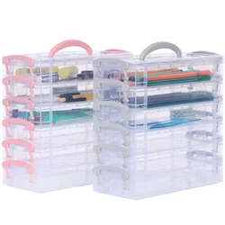 6 Layer Pencil Box,Office Supplies Storage Organizer Box,Brush Painting Pencil Storage Box Watercolor Pen Container Drawing Tool