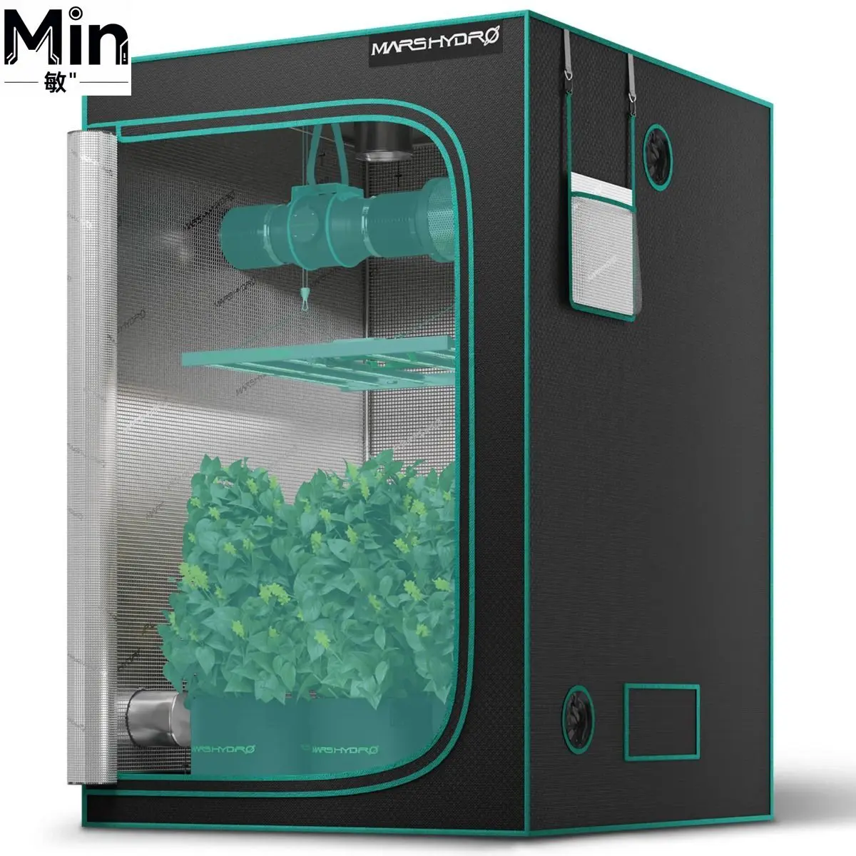 4x4x6.5ft 120x120x200cm Mars Hydro High Quality Easy Assemble Dark Room 1680D Light Proof 4x4 Grow Tent for Indoor