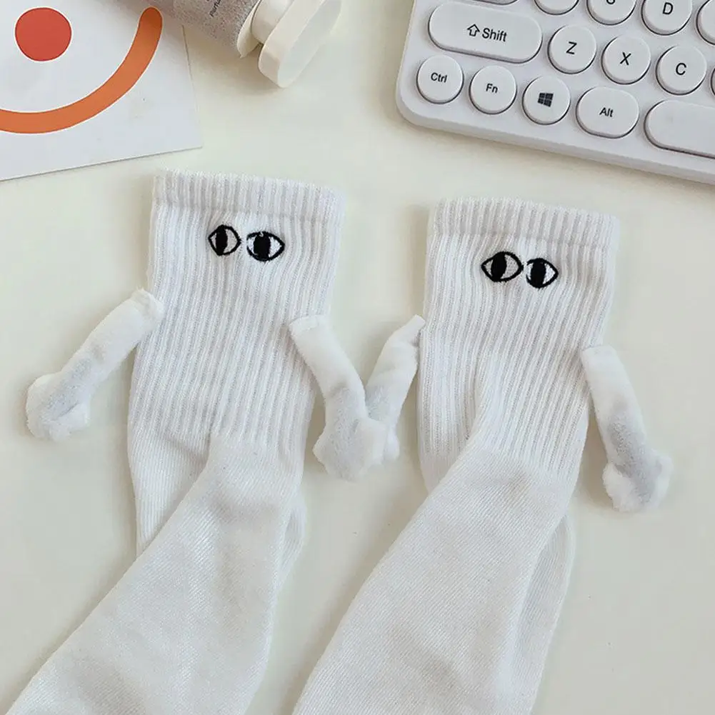 10Pairs Magnetic Suction Couple Socks Handle Socks Cartoon Cute Hand Holding Magnetic Socks Couple Holding Hands Socks