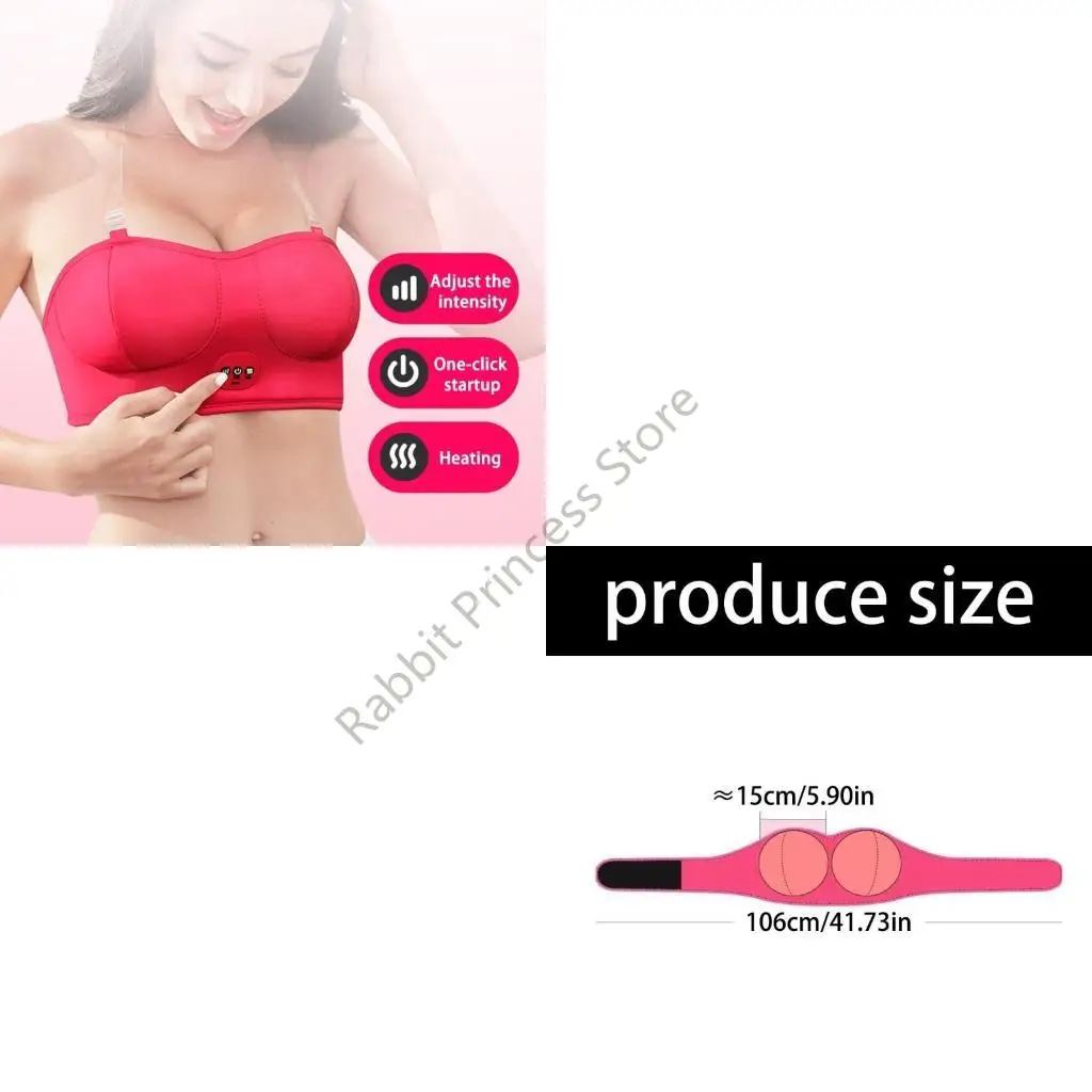 

BX0F （1 Pack）Electric Bust Massager, Breast Massager Bra, USB Wireless Electric Massagers for Shaping Beautiful Chest Anti
