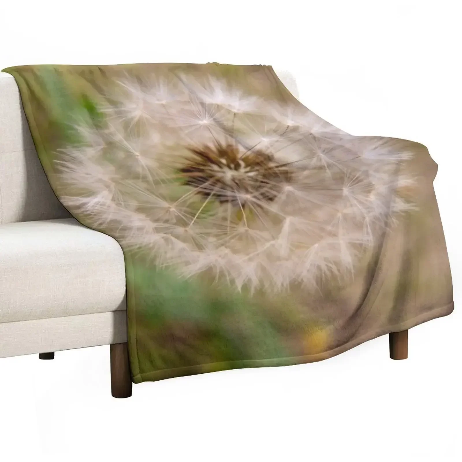 Dandelion Puffball Throw Blanket Soft Big Hairy Shaggy for sofa Comforter Soft Beds Blankets