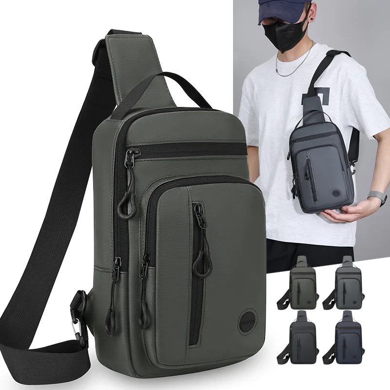 

Multi Functional Chest Bag Multiple Pockets Adjustable Shoulder Strap Daily Crossbody Bag Suitable for Sports Cycling Etc