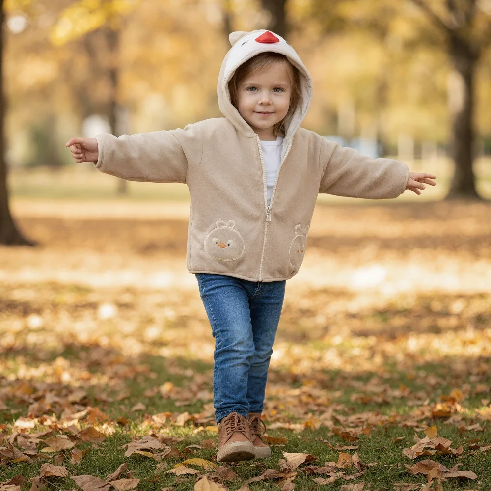 

Детское плюшевое пальто, осенне-зимняя теплая повседневная куртка с капюшоном для маленьких девочек и мальчиков, милая детская одежда, верхняя одежда для малышей