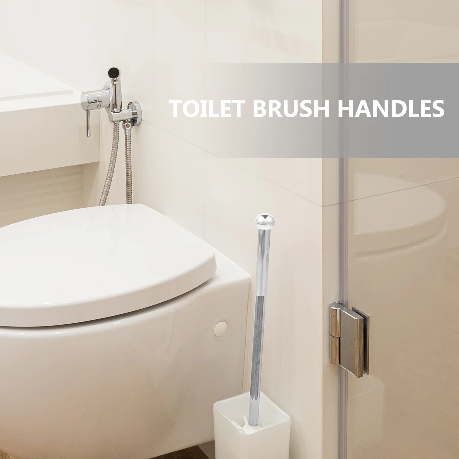 

Длинная ручка из нержавеющей стали для унитаза, сменная головка, металлическая ручка щетки для скраба, сменные аксессуары для щетки для унитаза