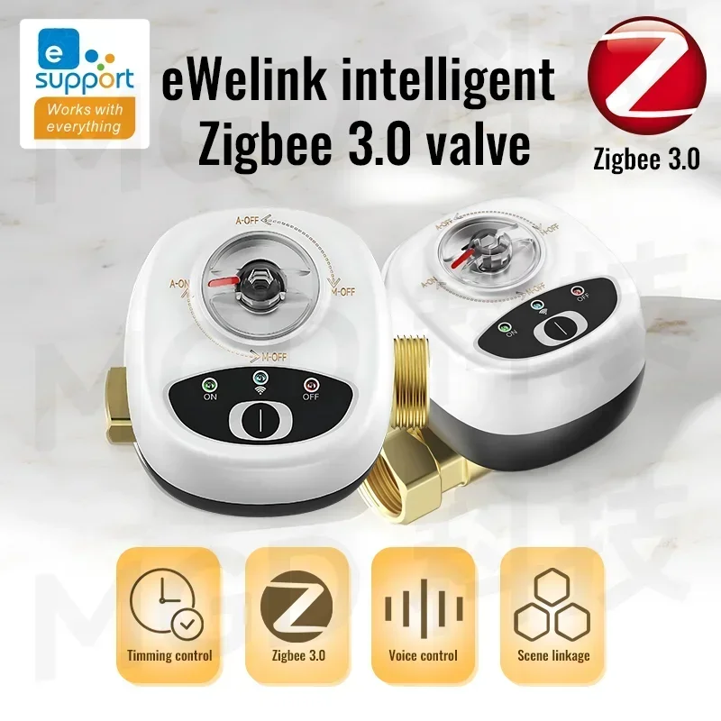 eWelink intelligent ZigBee Valve Ball Valve DN15/DN20/DN25  APP remote control works with Alex/Google Assistant/Salote/Alice