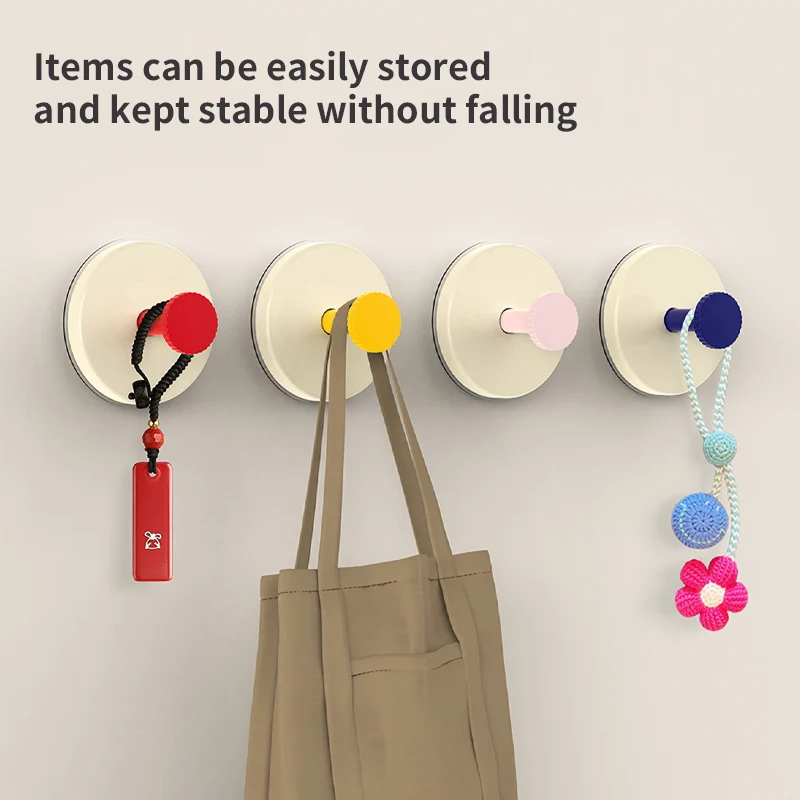 Suction Cup Ball Hook Household Storage Wall Mount Bathroom And Clothing Storage Strong Load-Bearing Punch-Free Back-Mounted