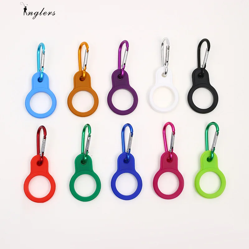 Premium Silicone Ring Water Bottle Buckle Carabiner Clip Drink Bottle Holder Hook for Traveling Fishing Outdoor Camping Hiking