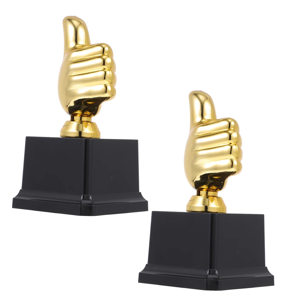 

2pcs Thumb Shape Trophy for Adults Children Bright Color Never Fades Easy to Clean Delicate Detail Fine Workmanship Practical