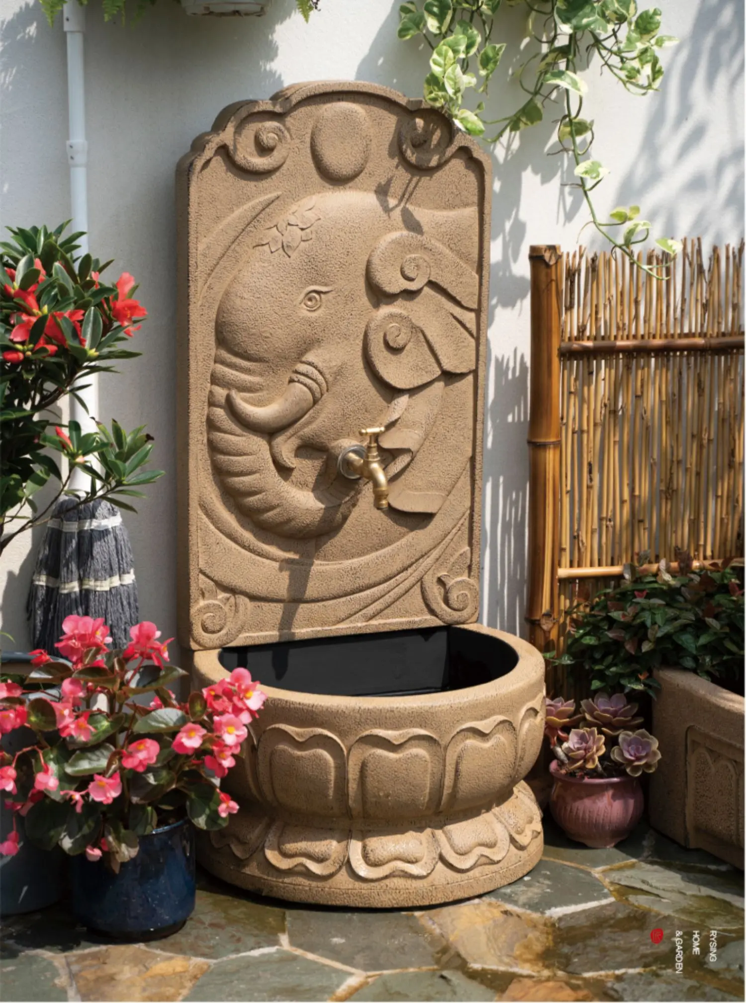 Chinese garden decoration ornaments, outdoor courtyard, mop pool, balcony, villa landscape decoration