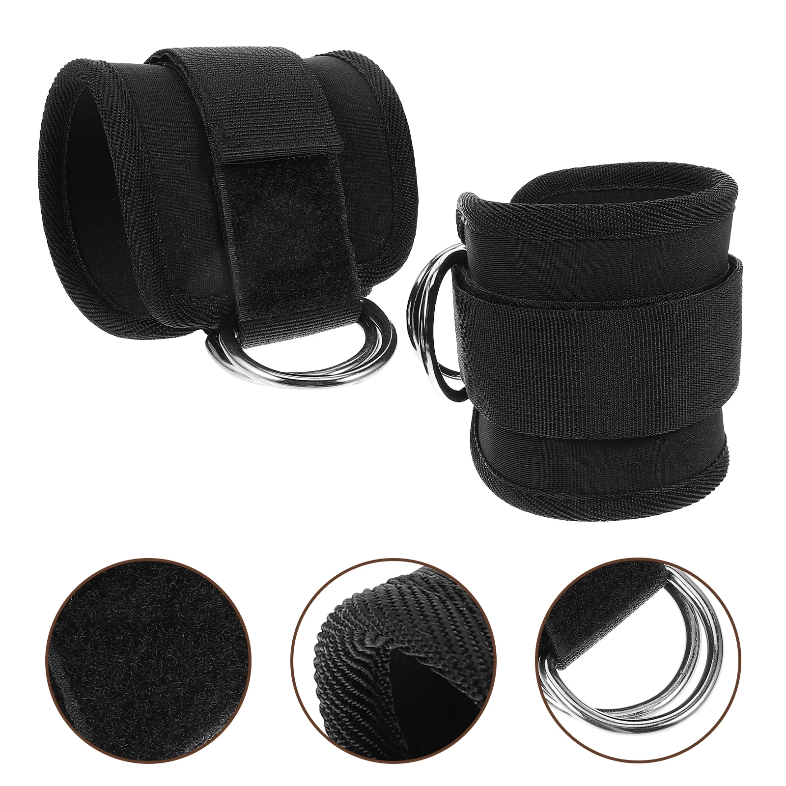 

2Pcs Cable Machine Ankle Strap Attachment Portable Ankle Wrap Band Exercise Ankle Fitness Band