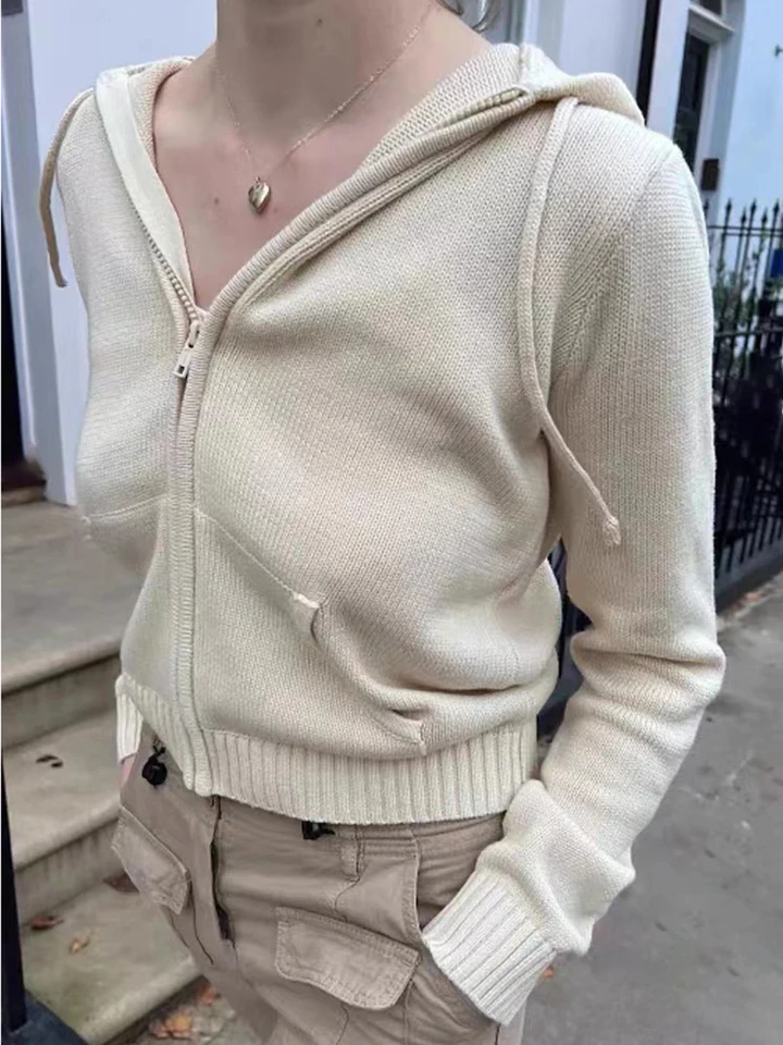 トップス 2000s zip up short knit cardigan Sd4f26818fc49445aaefaef0ec3c47