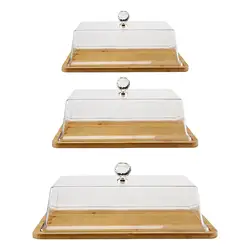 Cake Stand with Glass Cover Pastry Display Dessert Tray Transparent Cake Cover for Holiday Party Dessert Shops Cakes Cookies
