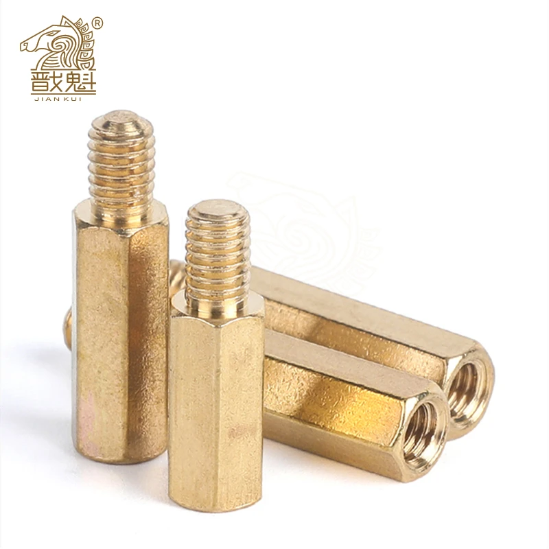 M4 Male 6 8 9 10 12 14 15 16 17 18 20 mm x M4 +6MM Female Brass Standoff Spacer Copper Hexagonal Stud Spacer Hollow Pillars