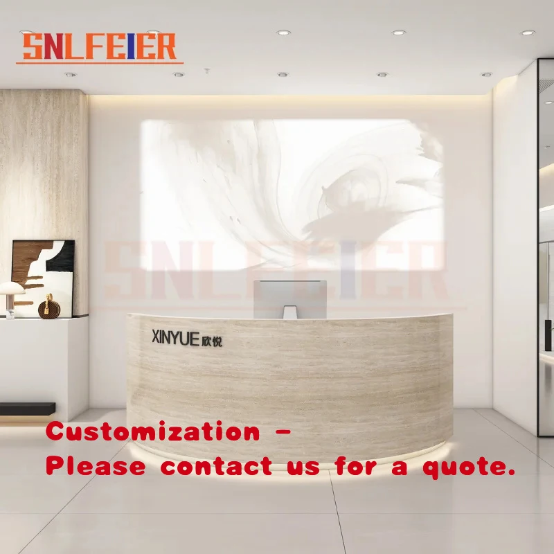 

custom.Compact Luxury Reception Desk Modern Offices Front Counter Solution Hotel & Beauty Salon Use