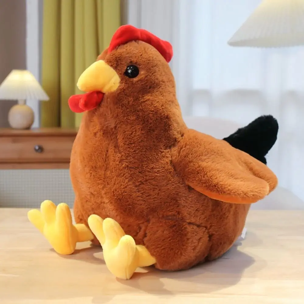 

PP Cotton Simulation Chicken Plush Toy Rooster Fluffy Chick Doll Throw Pillow Comfortable Collection Chicken Plush Dolls