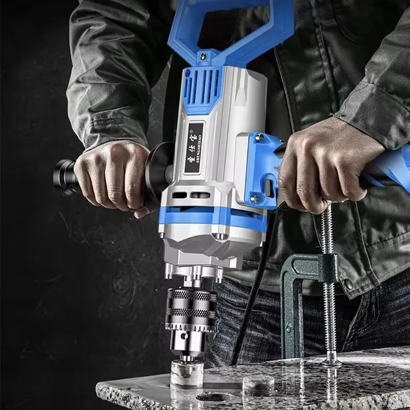 Electric Cement Mixer High Power Concrete Mixer Multifunctional Drill Machine with 6 Adjustable Speed for Mixing Mud Cement