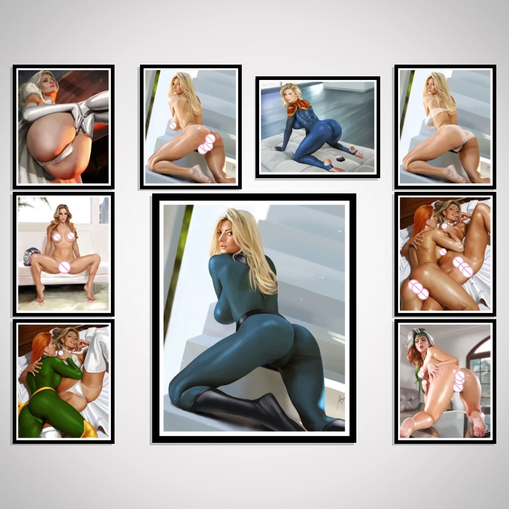 

Anime Game Sexy Nude Girl Cartoon Art-Poster, Custom Prints for Living Room Decoration, Picture Wall, Silk Decor, Rogue Cartoon