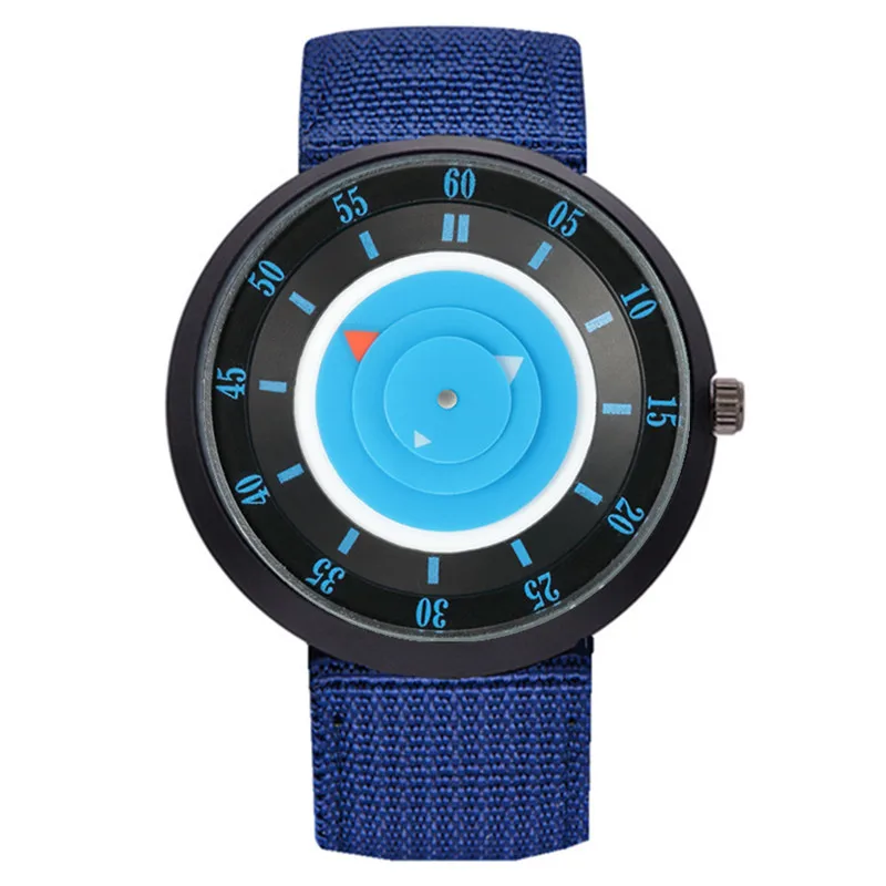 Reloj Hombre Unique Designer Watches Black Men Fashion Nylon Band Cool Design Quartz Wrist Watch Relogio Masculino Montre Homme