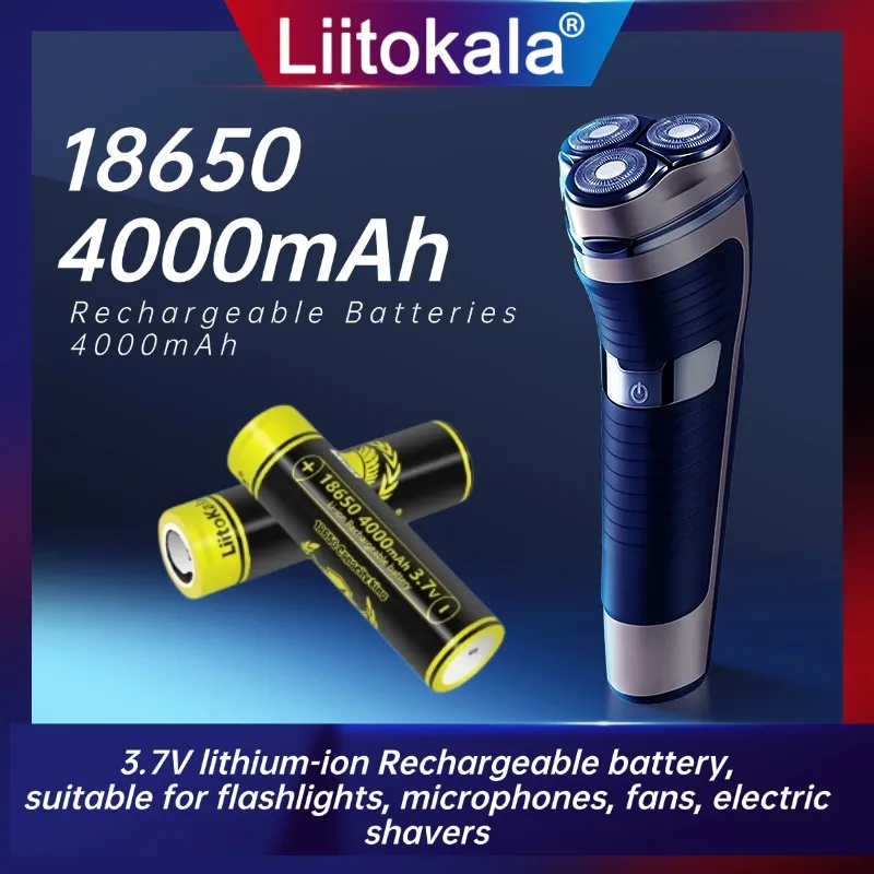 1-40 Stück LiitoKala Akku 18650 Lii-King4000 3,7V 18650 4000mAh 12A Entladbar Wiederaufladbare Batterien für Taschenlampen