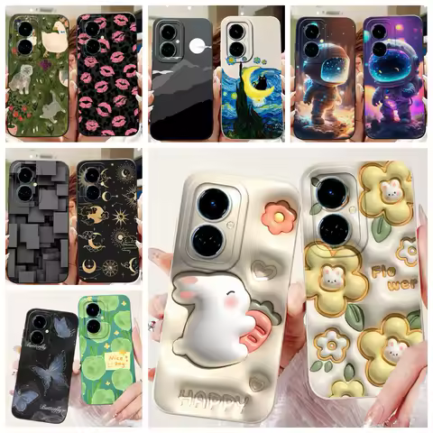 Back Cover For Tecno Camon 19 / Camon 19 Pro 4G 5G / Camon 19 Neo Coque Women Fashion Cute Cartoon Phone Case Soft Silicone Etui