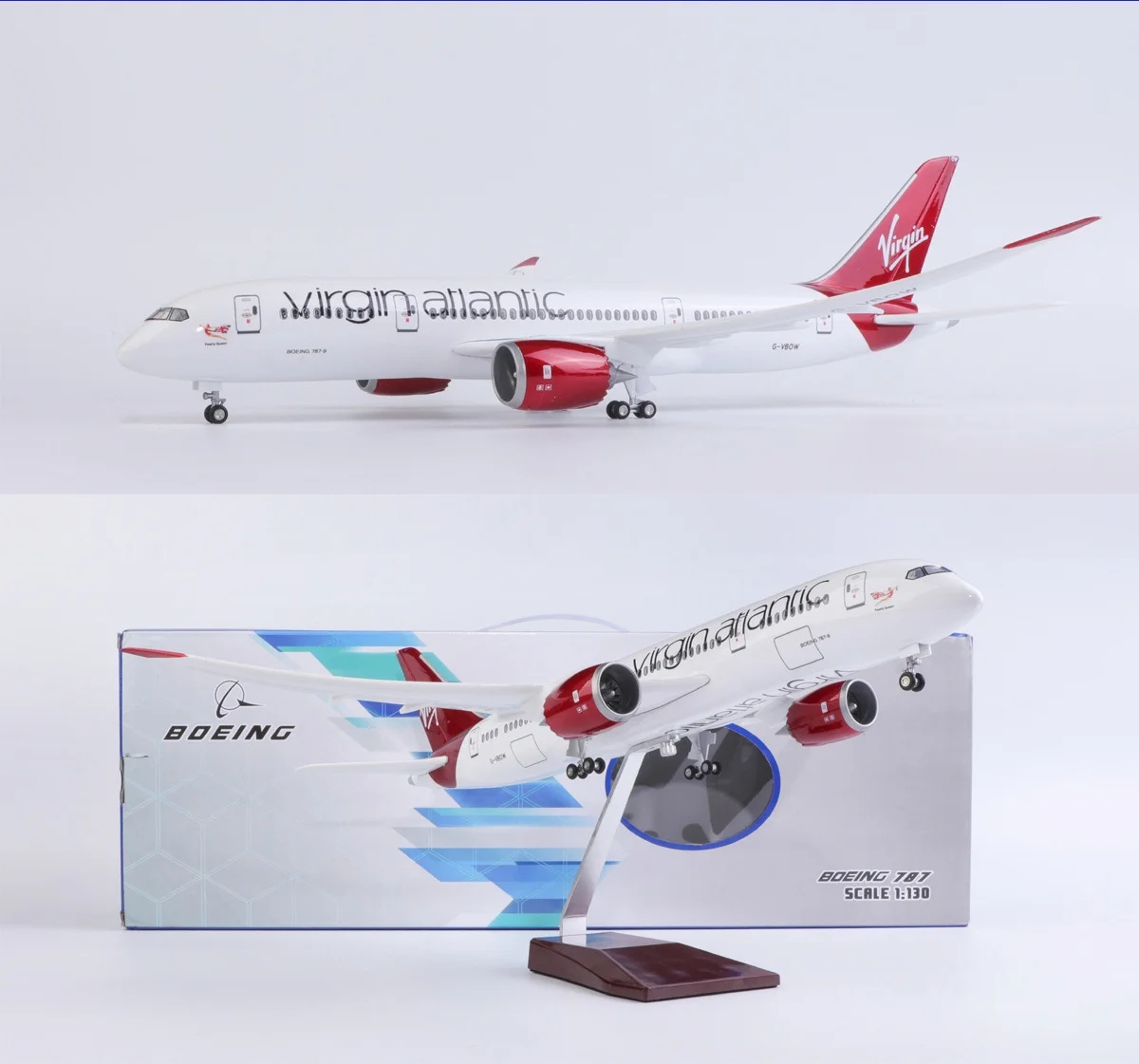 

1/130 Plastic Model Airplanes Virgin B787 Dreamliner Resin Toy planes Replica Collected Gift By Aviation