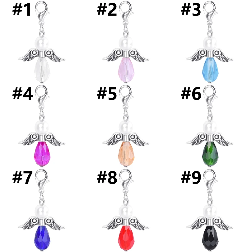 12X Mixed Dancing Angel Wings Acrylic Tear Drop Charms Pendants 23x39mm 22527