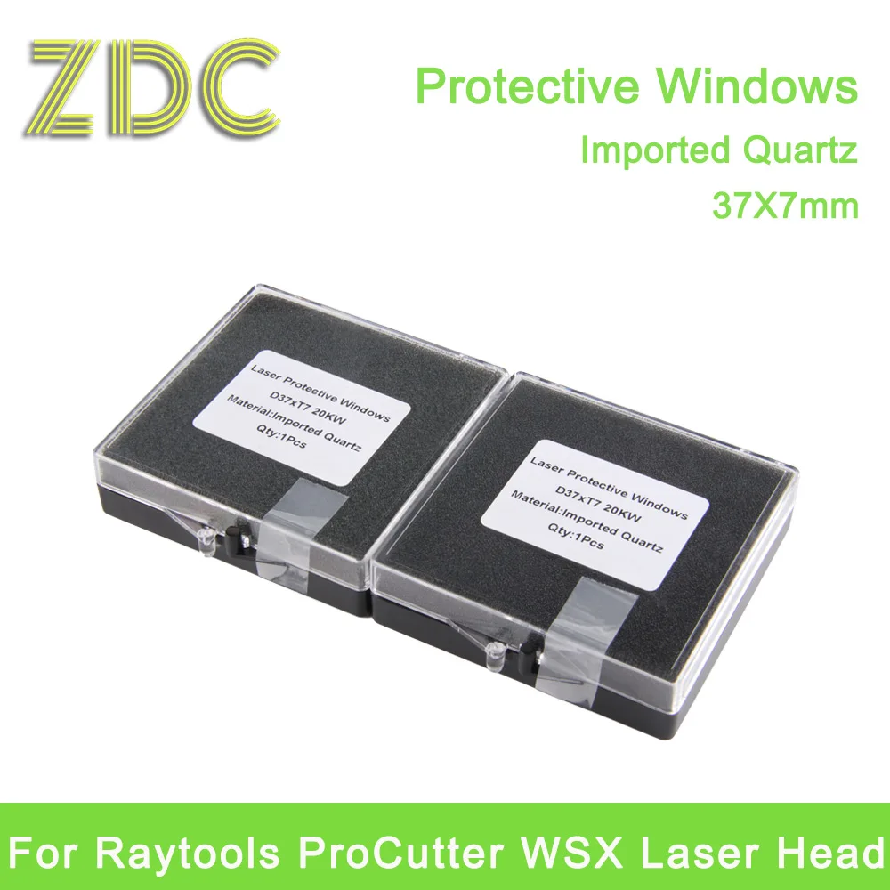 Fiber Laser Lens Protective Windows 37*7 0-20KW Imported Quartz For Fiber Laser 1064nm Precitec Raytools WSX Machines Head