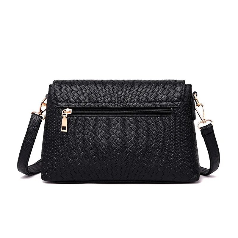 Simple Women Flap Messenger Bags Female Crossbody Bag PU Leather Single Shoulder Bag for Lady Casual Small Travel Handbag Purse