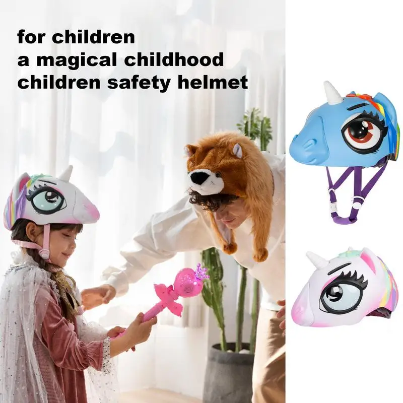 Kids Cycling Helmet High Density PC Cartoon Skating Child Cycling Riding Kids Helmets Easy Adjust Dial Fit, Multi-Sport Helmets