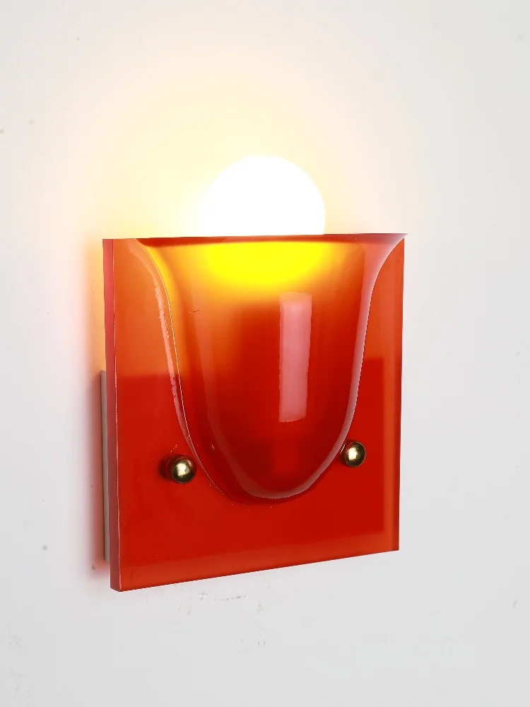 Modern Green White Red Resin Wall Lamp Unique Art Piece Lighting for Living Room Lounge, High-End New