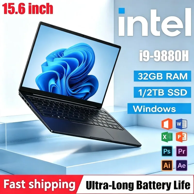 i9-9880H 32GB RAM 2TB SSD 2026 New 15.6