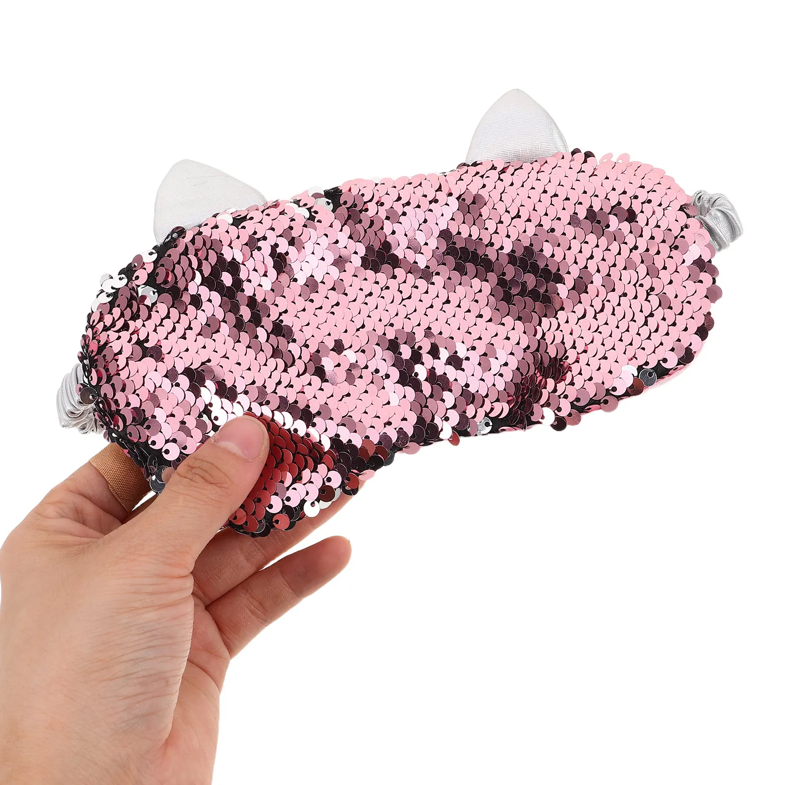 

Sparkly Reversible Sequin Sleep Mask Light Blocking Comfortable Blindfold for Girls Women Kids Travel Nap Eye Cover with Ice