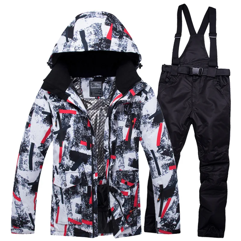 

Mountain Sport Male Ski Set Winter Warm-up Man Snowsuits Waterproof Men Snowboard Suits Outdoor Jacket Pants Tracksuit Clothes